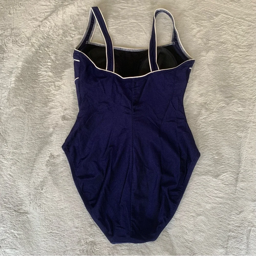 Vintage Cole of California Blue Swimsuit One Piece Pinup Bathing Suit Nautical - Picture 2 of 7